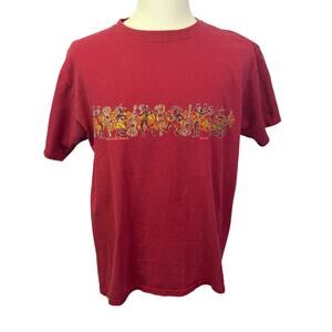 Y2K Vintage maroon Hawaii Tribal Wrap Around T-shirt Men's Size L